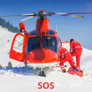 Ratownicy TOPR i helikopter podczas akcji w Tatrach